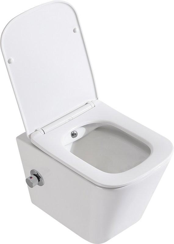 Комплект  Унитаз подвесной BelBagno Due BB3103CHR-BS/SC с микролифтом, со смесителем и функцией биде + Система инсталляции для унитазов Grohe Rapid SL