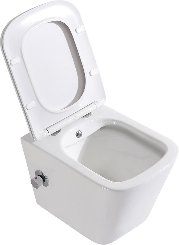 Комплект  Унитаз подвесной BelBagno Due BB3103CHR-BS/SC с микролифтом, со смесителем и функцией биде + Система инсталляции для унитазов Grohe Rapid SL