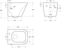 Комплект  Унитаз подвесной BelBagno Due BB3103CHR-BS/SC с микролифтом, со смесителем и функцией биде + Система инсталляции для унитазов Grohe Rapid SL
