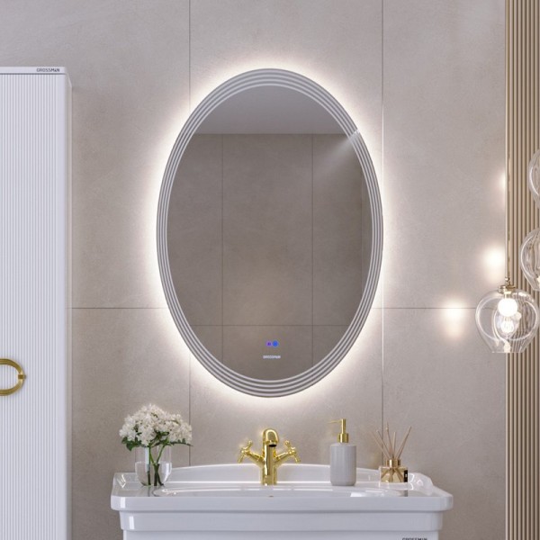 Зеркало Grossman Атрио 60х100 с подсветкой, с подогревом