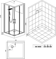 Душевая кабина Esbano Negro ESB-90CKR