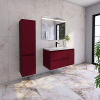 Тумба с раковиной Caprigo Forte 100 R подвесная, бордовая