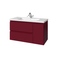 Тумба с раковиной Caprigo Forte 100 R подвесная, бордовая