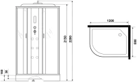 Душевая кабина Niagara Ultra NG-303-01R 120х80, с низким поддоном