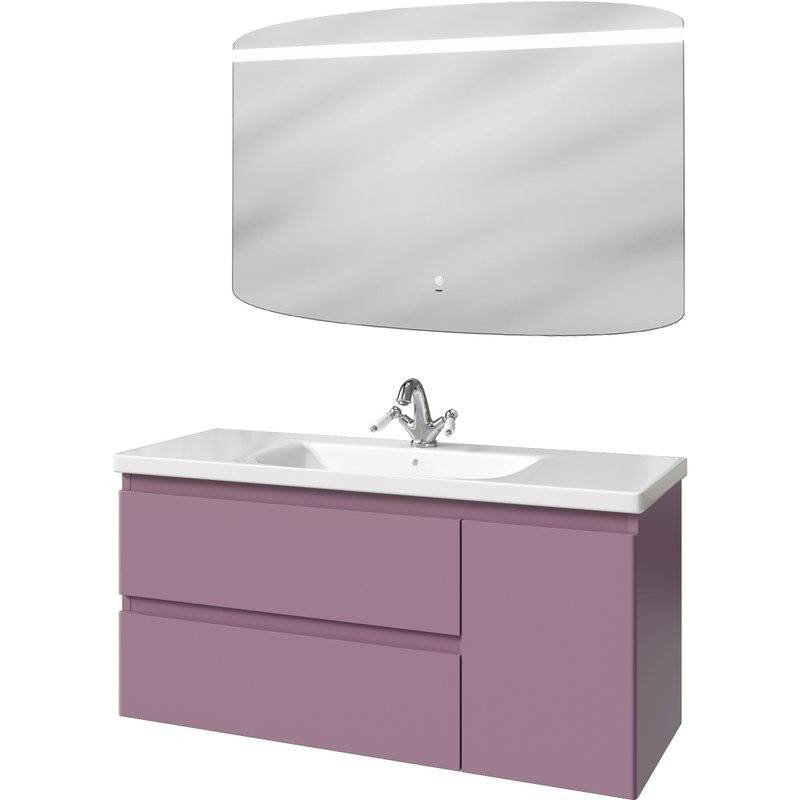 Мебель для ванной комнаты Caprigo Forte 120 R подвесная, лиловая