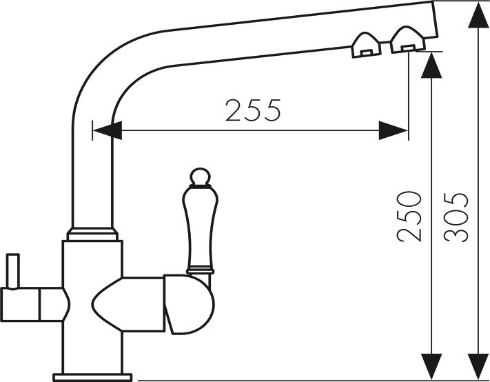 Смеситель для кухни Kaiser Vincent 31144 хром