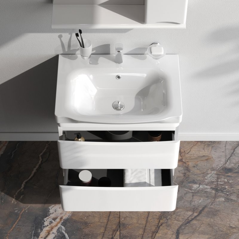 Тумба под раковину без столешницы AM.PM Like 65 подвесная, белый глянец