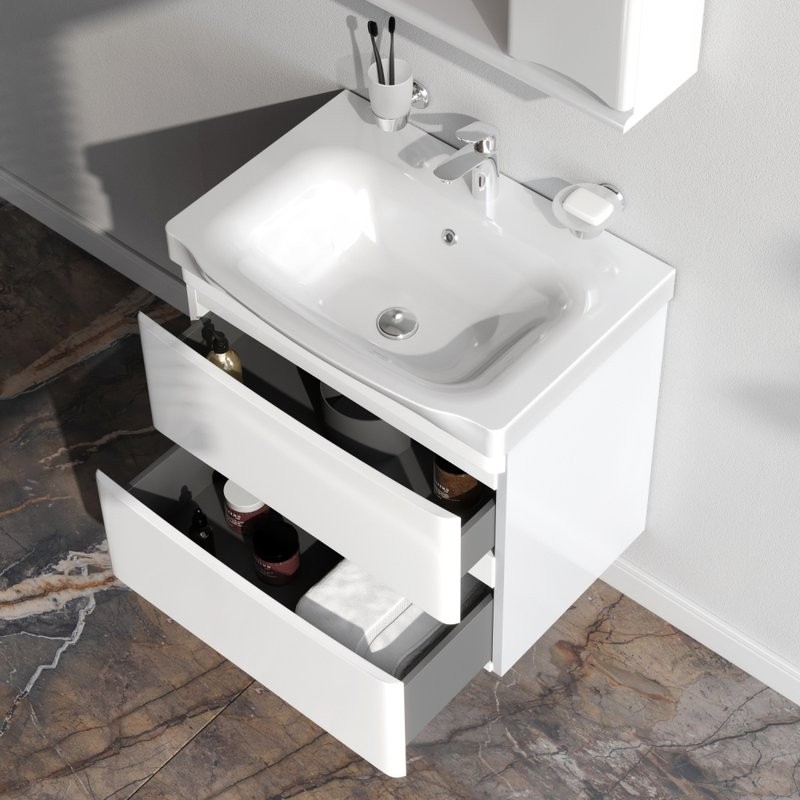 Тумба под раковину без столешницы AM.PM Like 65 подвесная, белый глянец