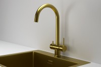Смеситель для кухни Granula Kitchen Space 7104, золото сатин