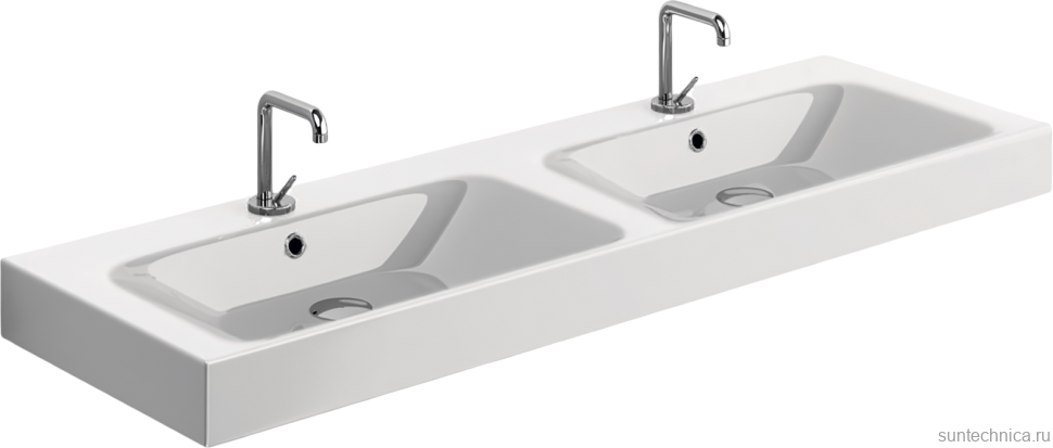 Раковина Kerasan Cento 3536 140 см, двойная