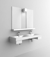 Раковина Kerasan Cento 3536 140 см, двойная
