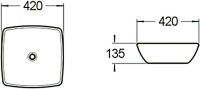 Накладная раковина SantiLine SL-1044