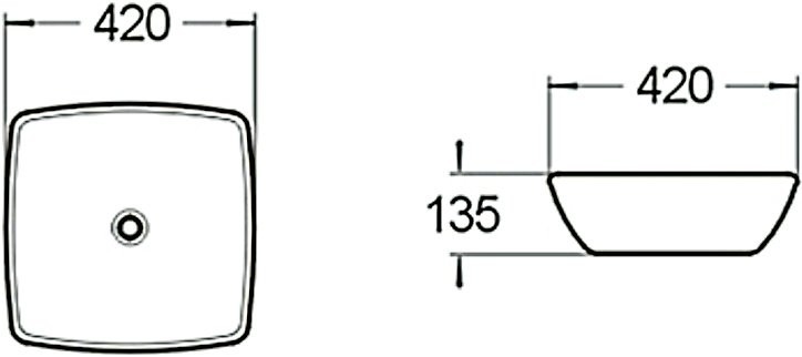Накладная раковина SantiLine SL-1044