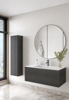 Тумба под раковину без столешницы Armadi Art Quatro 1 100 oak anthracite, профиль anthracite