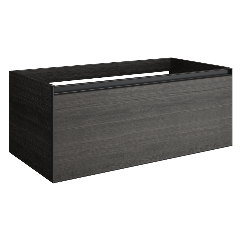 Тумба под раковину без столешницы Armadi Art Quatro 1 100 oak anthracite, профиль anthracite