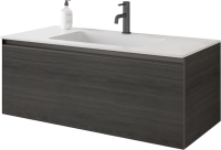 Тумба под раковину без столешницы Armadi Art Quatro 1 100 oak anthracite, профиль anthracite