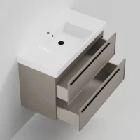 Тумба под раковину La Fenice ELBA Twin Cappuccino бежевая матовая 100 см