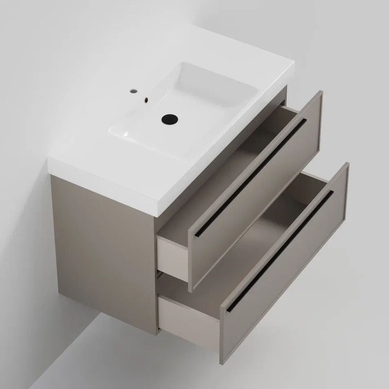 Тумба под раковину La Fenice ELBA Twin Cappuccino бежевая матовая 100 см