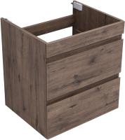 Тумба под раковину без столешницы Aquanet Нота new 60 подвесная, дуб веллингтон табак