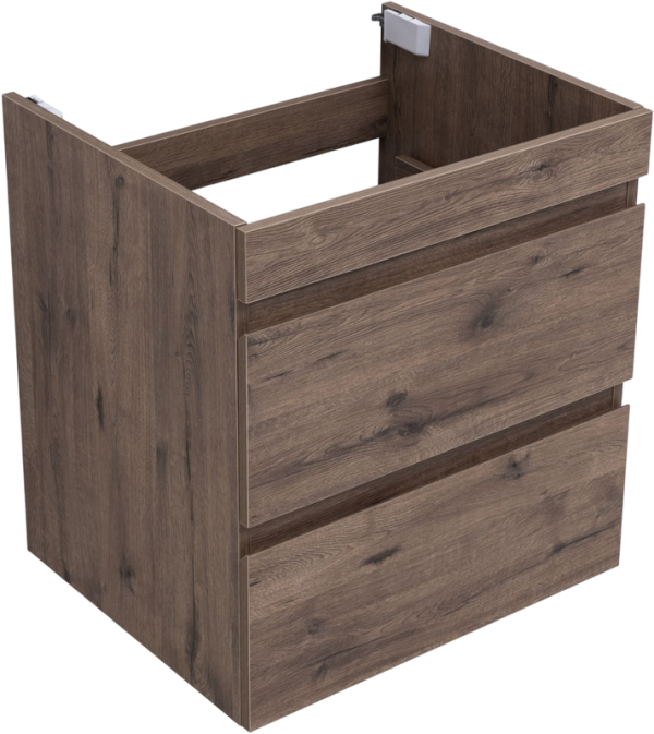 Тумба под раковину без столешницы Aquanet Нота new 60 подвесная, дуб веллингтон табак