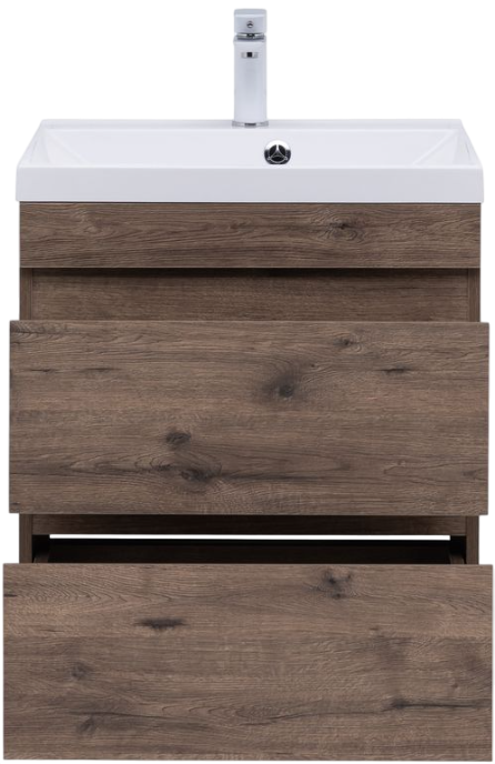 Тумба под раковину без столешницы Aquanet Нота new 60 подвесная, дуб веллингтон табак