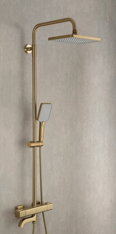 Душевая стойка Gappo G91 G2491-3 с термостатом, золото