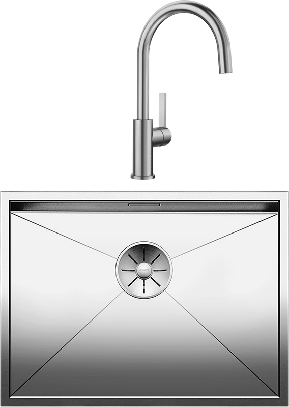 Комплект Мойка Blanco Zerox 500-U + Смеситель Candor 523120