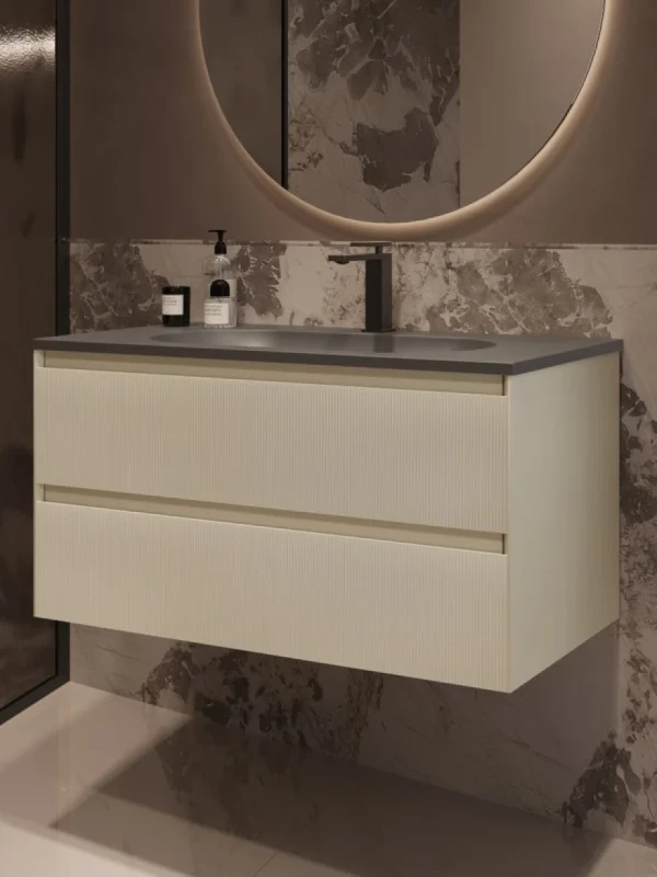 Тумба под раковину без столешницы Vincea Welle 100 m.beige soft-touch