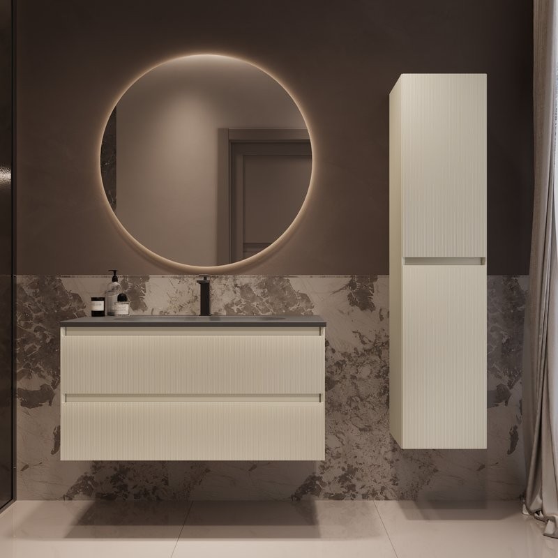 Тумба под раковину без столешницы Vincea Welle 100 m.beige soft-touch