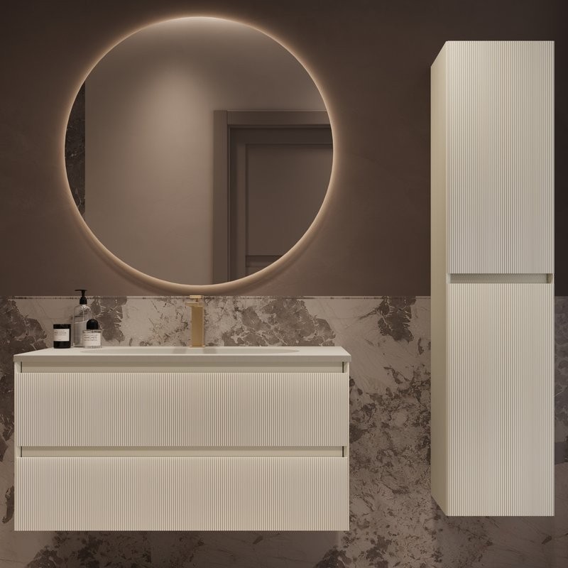 Тумба под раковину без столешницы Vincea Welle 100 m.beige soft-touch