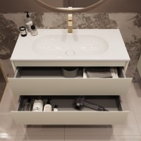 Тумба под раковину без столешницы Vincea Welle 100 m.beige soft-touch