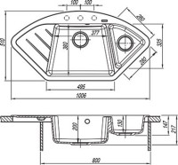 Комплект Мойка Florentina Веста антрацит + Измельчитель Bone Crusher BC 910-AS
