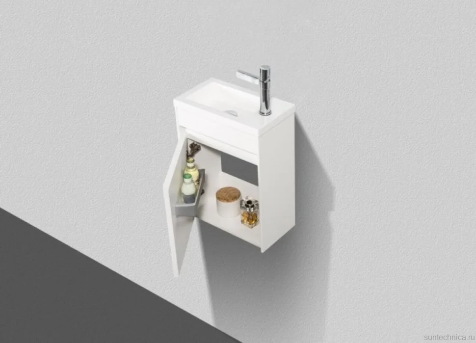 Тумба с раковиной BelBagno Pietra Mini 40 L bianco lucido