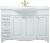 Тумба с раковиной Corozo Классика 120 с бельевой корзиной