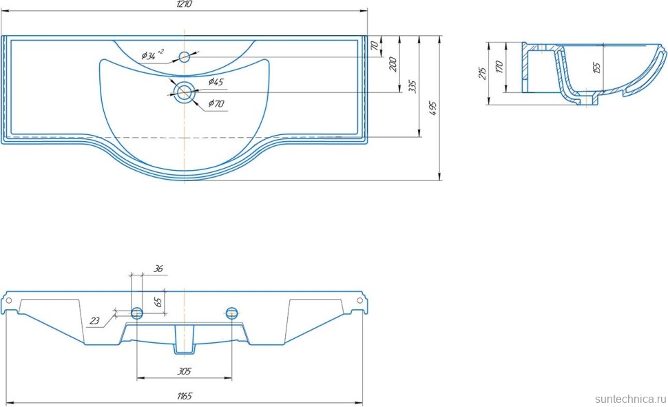 Тумба с раковиной Corozo Классика 120 с бельевой корзиной