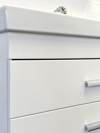 Мебель для ванной комнаты Comforty Никосия 80Н напольная, белый глянец