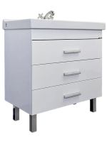 Мебель для ванной комнаты Comforty Никосия 80Н напольная, белый глянец