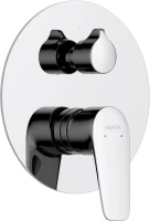 Встраиваемый смеситель для душа и ванны AQUATEK Бетта AQ1146CR С ВНУТРЕННЕЙ ЧАСТЬЮ, хром