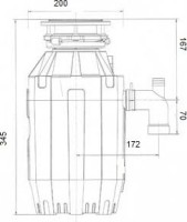 Комплект Мойка Florentina Липси 510 антрацит + Измельчитель Bone Crusher BC 810-AS