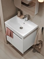 Тумба под раковину без столешницы Alavann Cosmetic 60 подвесная, глянцевая белая