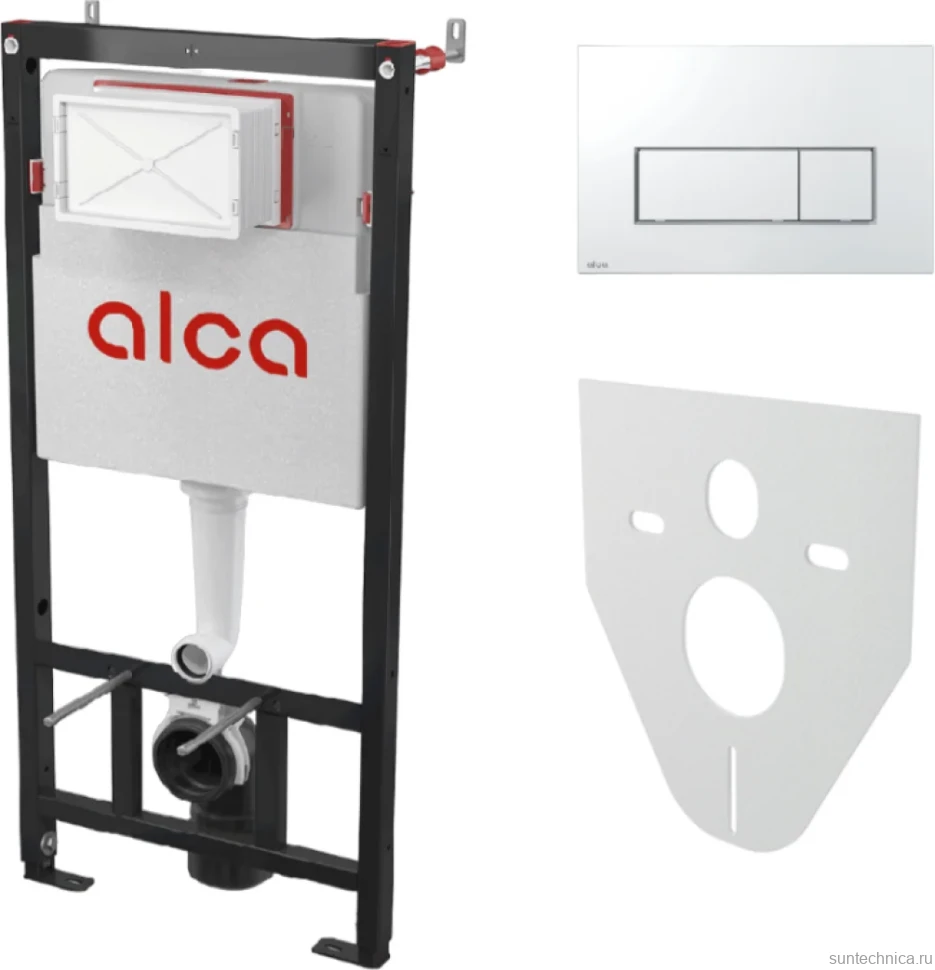 Комплект Унитаз подвесной DIWO Сочи 7508N003-0079 безободковый + Крышка Yakut 0344 быстросъемное, с микролифтом + Инсталляция AlcaPlast AM101/1120-4:1 RU M571-0001 кнопка смыва хром