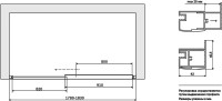 Шторка на ванну Vegas Glass ZV Tur Novo 180 05 01 профиль бронза, стекло прозрачное
