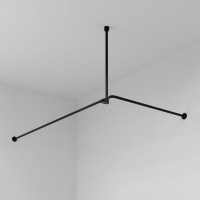 Угловой карниз для ванны Wasserkraft Elbe SC-729018 180x90 см, Г-образный, глянцевый черный