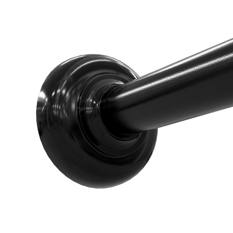 Угловой карниз для ванны Wasserkraft Elbe SC-729018 180x90 см, Г-образный, глянцевый черный