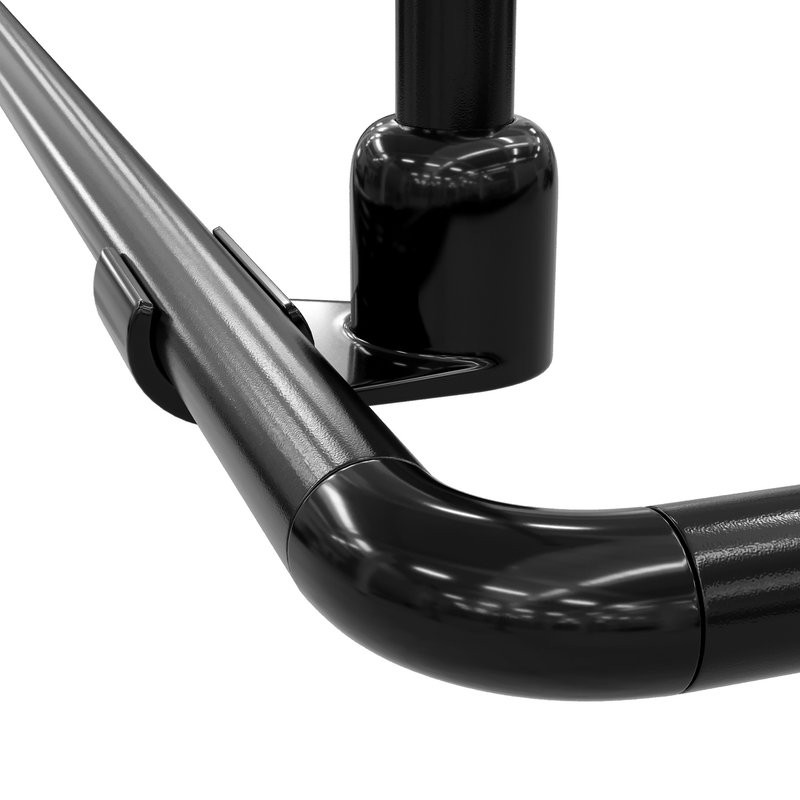 Угловой карниз для ванны Wasserkraft Elbe SC-729018 180x90 см, Г-образный, глянцевый черный