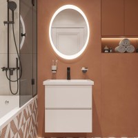 Мебель для ванной комнаты STWORKI Колдинг 60 белая, с раковиной Como 60