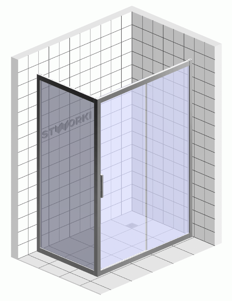 Душевой уголок Good Door Galaxy WTW+SP-C-CH 150x100, профиль хром + очиститель для стекол
