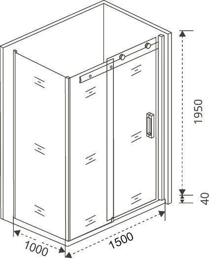 Душевой уголок Good Door Galaxy WTW+SP-C-CH 150x100, профиль хром + очиститель для стекол