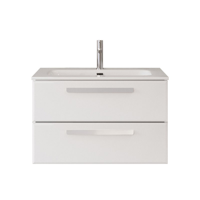 Тумба под раковину без столешницы Cezares Eco Cer-N 80 bianco opaco, ручки сатин