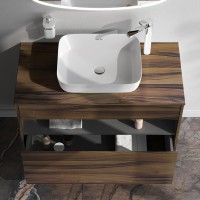 Тумба с раковиной AM.PM Func 100 дуб крафт, со столешницей, раковина M8FWCC10510WG